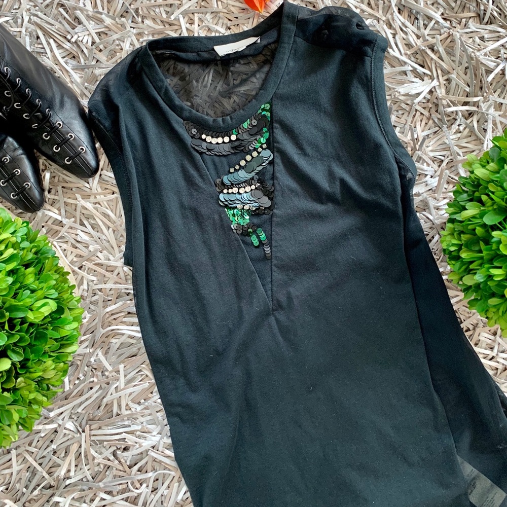 🐘Phillip Lim sequined cotton and silk shirt